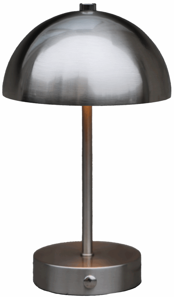 LED bordlampe m. touch, børstet stål